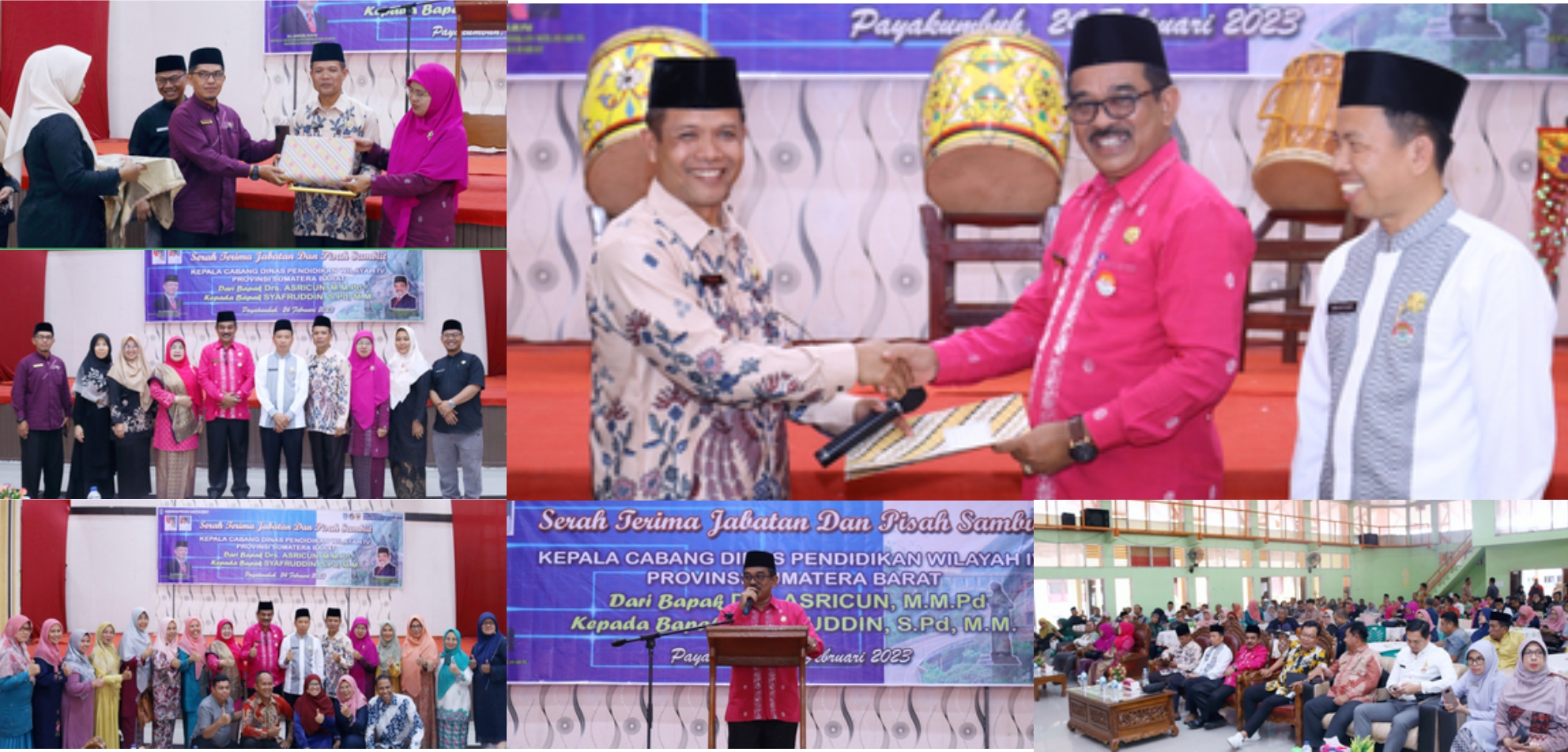 Read more about the article Serah Terima Jabatan Kacabdin Pendidikan Wil. IV Di Aula SMKN 1 Payakumbuh Tahun 2023