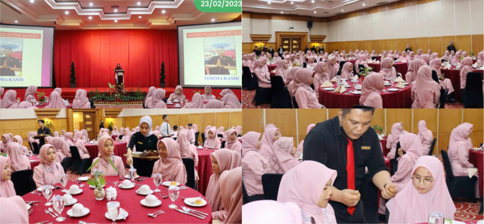 Read more about the article Siswa Program Keahlian Perkatoran SMKN 1 Payakumbuh Belajar “Table Manner” dari Rocky Plaza Hotel Padang