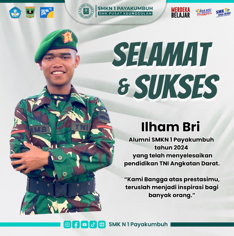 Alumni SMKN 1 Payakumbuh TP 2023/2024 Berhasil Menyelesaikan Pendidikan TNI Angkatan Darat